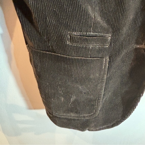 ZARA Sz 6 Blazer Corduroy Classic Cut No Shoulder Pads Lined Brown - Picture 4 of 12